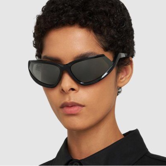 New Balenciaga Geometric Black Silver Men Bb0289s 001 Sunglasses